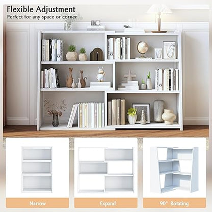 Extendable 3-Tier Ladder Bookshelf