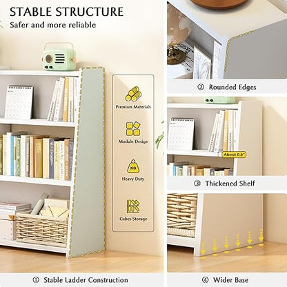 Extendable 3-Tier Ladder Bookshelf