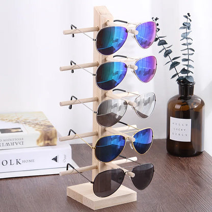 Wood Sunglass Display Rack