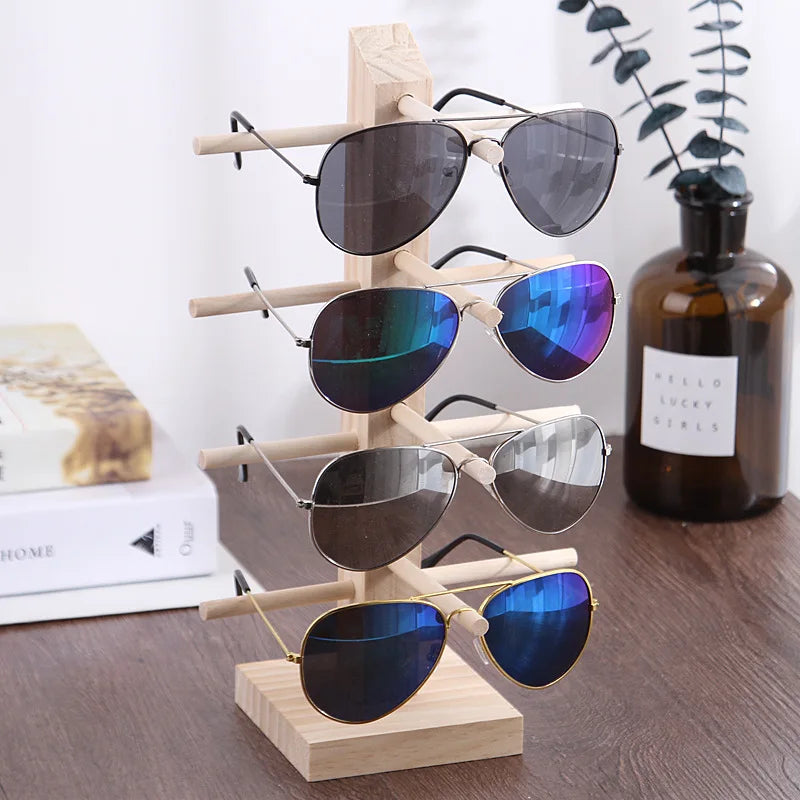 Wood Sunglass Display Rack