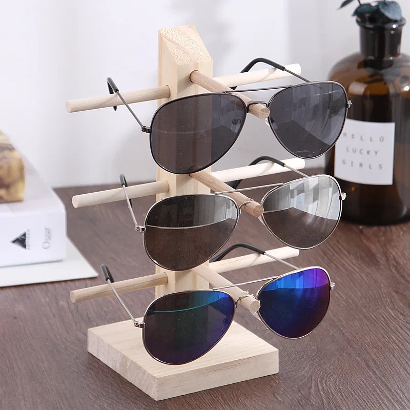Wood Sunglass Display Rack