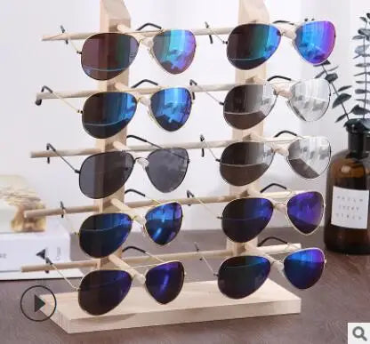 Wood Sunglass Display Rack