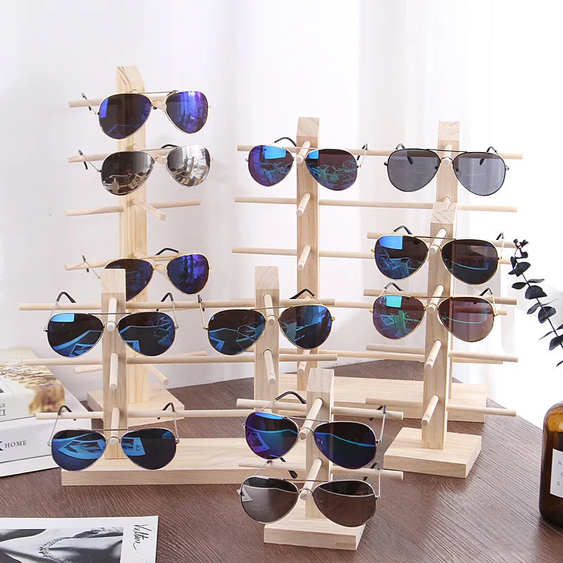 Wood Sunglass Display Rack