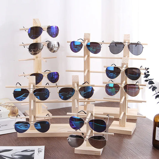 Wood Sunglass Display Rack